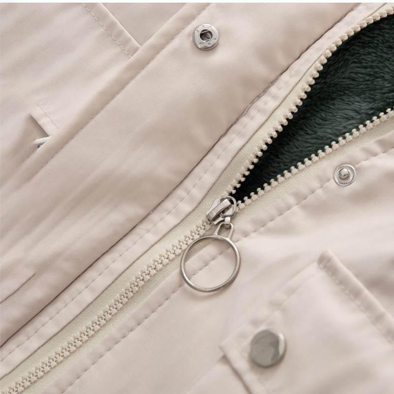 Small Plus Velvet Padded Jacket Female Spring and Autumn Style Korean Wild Casual Short Loose Windbreaker Women Tide