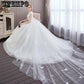 Women's Elegant White Lace Wedding Party Dress Plus Size Bridal Formal Prom Evening Gowns
