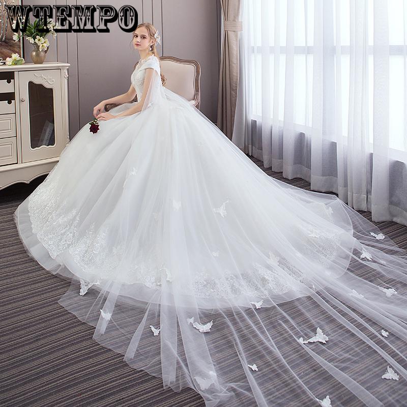 Women's Elegant White Lace Wedding Party Dress Plus Size Bridal Formal Prom Evening Gowns