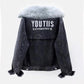 Hooded Denim Jacket Women Plus Velvet Loose Lamb Velvet Jacket Warm All-match Short Cotton Jacket Comfortable and Warm Women's Jacket