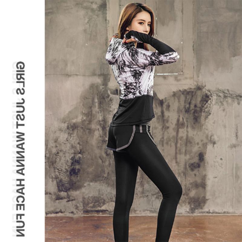 Spring and Summer Slim Yoga Clothes Suit Women's Gym Sports Running Loose Quick-drying Clothes