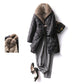 Women's Mid-length Coat, Light and Luxurious Temperament, Large Fur Collar Waist Down Cotton Jacket