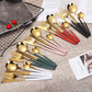Nordic Stainless Steel Spoon Steak Knife Fork Cutlery Set Home Hotel Knife Fork Spoon Three-piece Set