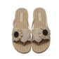 Sandals and Slippers Women's Summer All-match Fashion Flower Flat Flip-flops Outside Wear Non-slip Seaside Beach Shoes