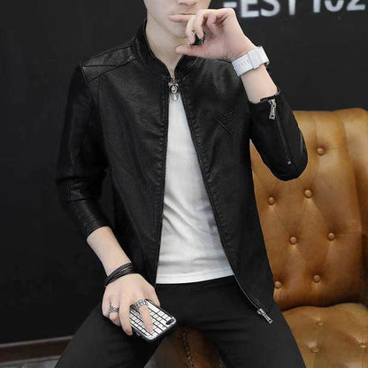 Motorcycle Leather Jacket Men Men's Leather Jackets Fashion Street Style Masculina Man Leather Coats