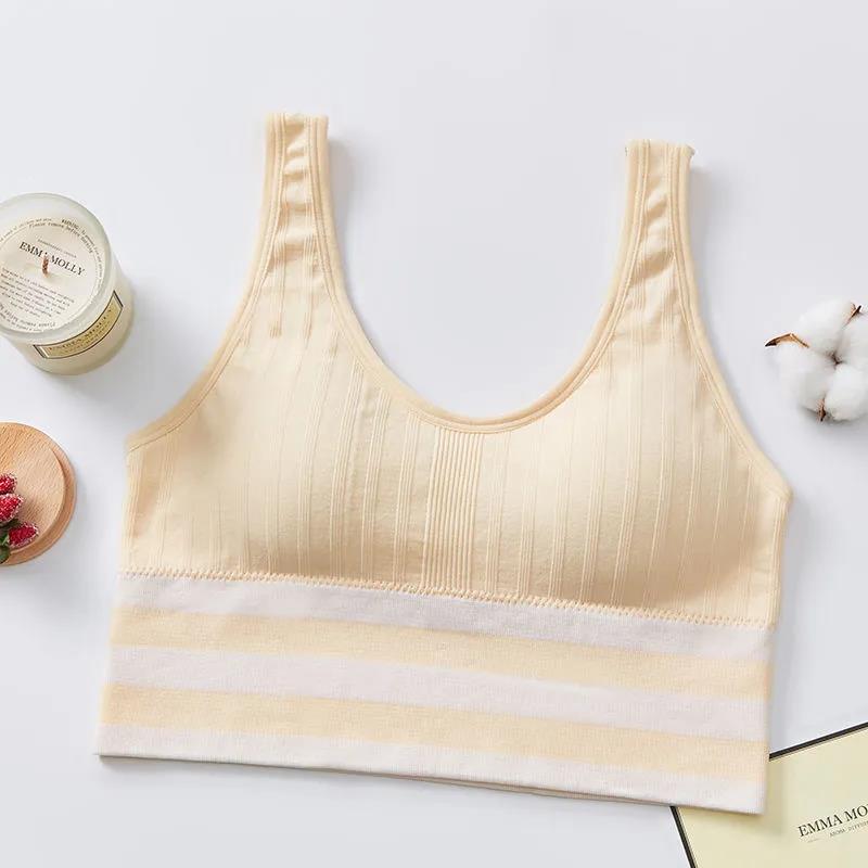 U-shaped INS Style Running Shockproof Gather Fitness Anti-sagging Thin Threaded Bottoming Sports Underwear Bra