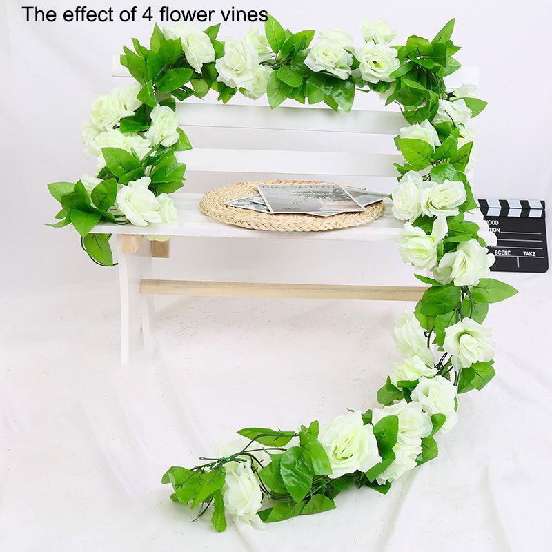 Simulation Rose Vines Fake Flowers Living Room Shelter Decoration Ceiling Vines Plastic Plants Twining