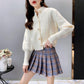 Autumn and Winter Casual Short Coat Women's Cardigan Long-sleeved Top Knitted Retro Women's Sweater
