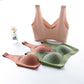 Natural Latex Women Sport Bra Large Size Underwear Women No Rims Gather Sports Vest Sleep Bra Anti-sagging Soft comfortable