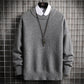 Autumn And Winter Men Casual Imitated Mink Wool Solid Color O Neck Pullover Sweaters 9 Color M-3XL