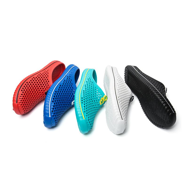 Summer Couple Candy Color Hole Shoes Breathable Half Support Beach Shoes Sandals Male