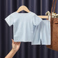 Summer Newborn Baby Children's Clothing Ice Silk Short-sleeved Two-piece Suit Men and Women Baby Short-sleeved Shorts T-shirt Home Service