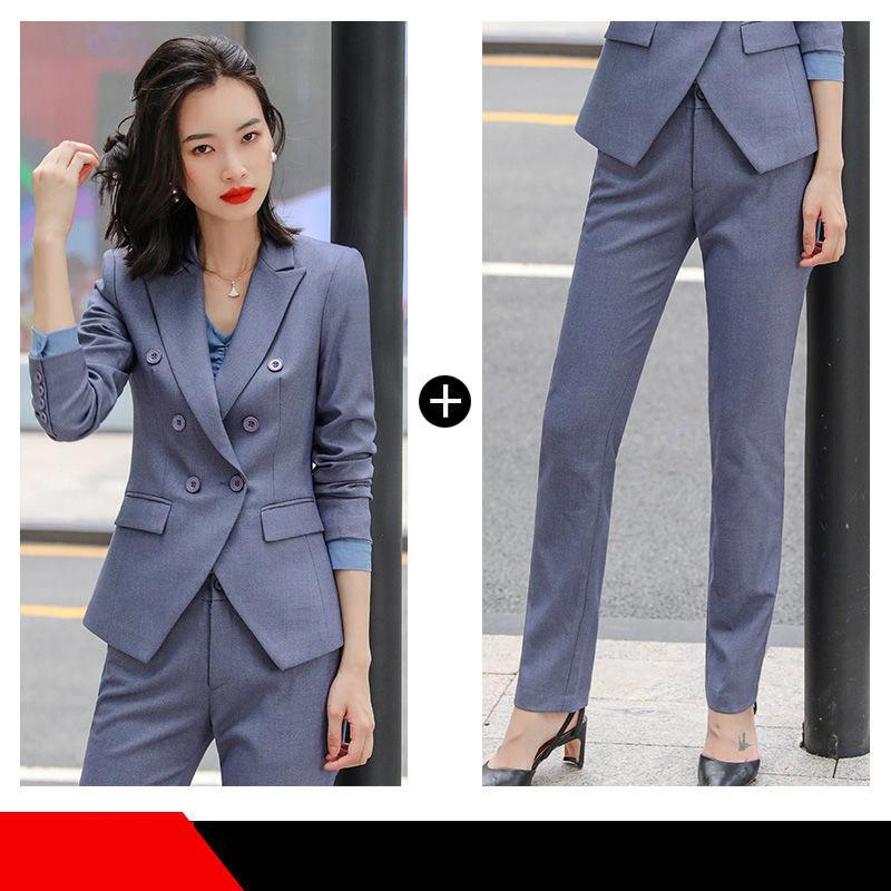 Spring and Autumn Suit Two-piece Suit Temperament Business Wear Fashion Casual Work Wear Formal Jacket Women
