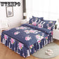 Simple Style Printing Bedspread Cotton Bed Skirt Pillowcase Bedding Bed Sets Queen King Size