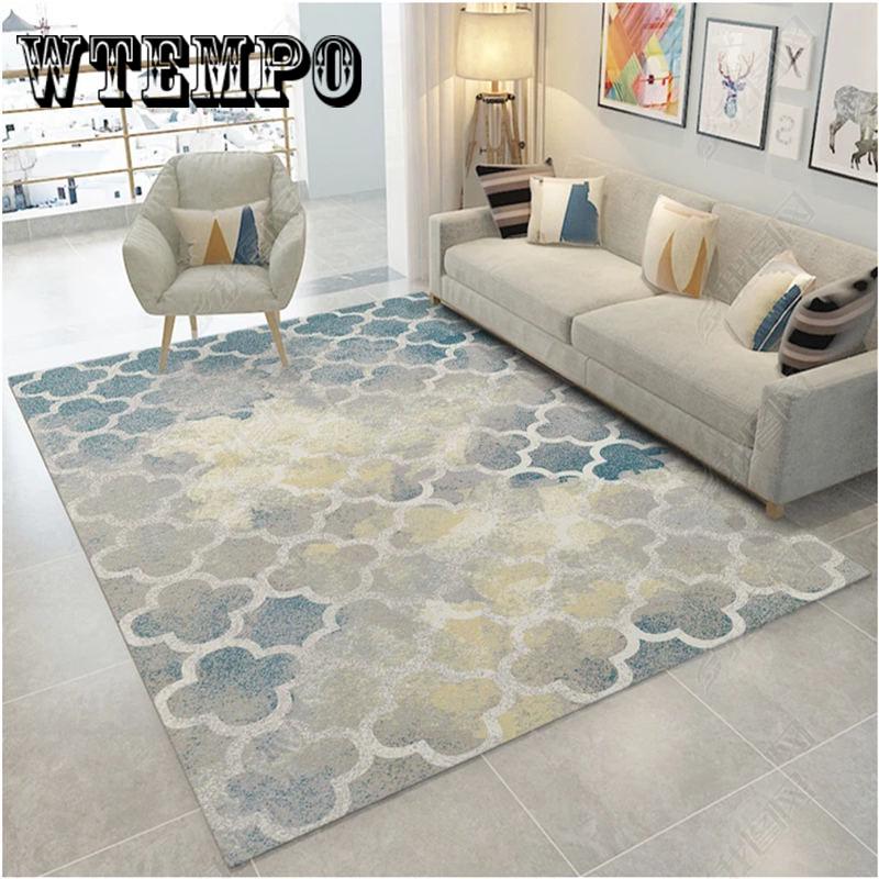Geometric Mosaic Bedroom Bedside Blanket Super Soft Carpet Machine Washable Floor Mats