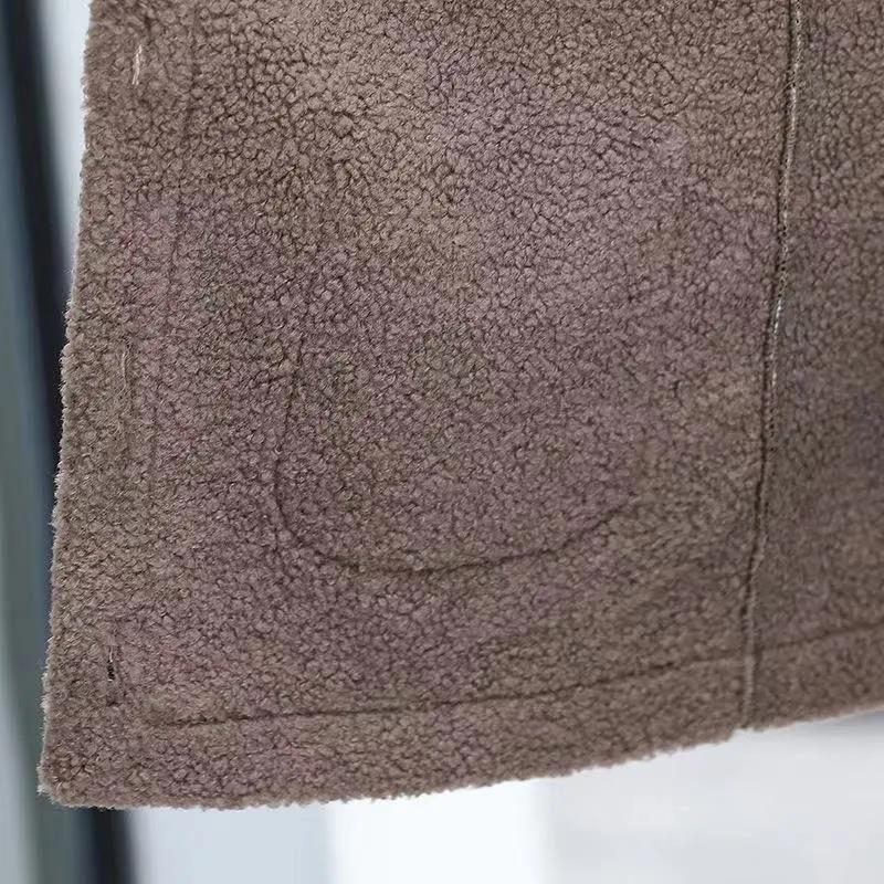 Mother Autumn Lamb Wool Coat Coat Middle-aged Women Thickened Grain Fleece Coat Middle-aged and Elderly Autumn and Winter Fur