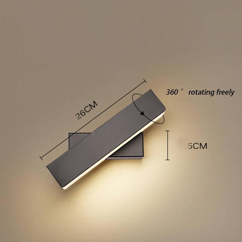 LED Wall Lamp 360 degree rotation adjustable bedside light Living room Wall Lamps Corridor decor