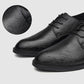 Men's Personality Printed Black Business Dress Shoes Men's Shoes Vintage Design Men's Casual Leather Shoes