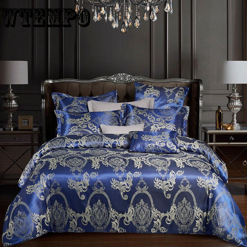 Jacquard Bedding Set Luxury Bed Set Double King Queen Size Bed Sheet Set Duvet Cover