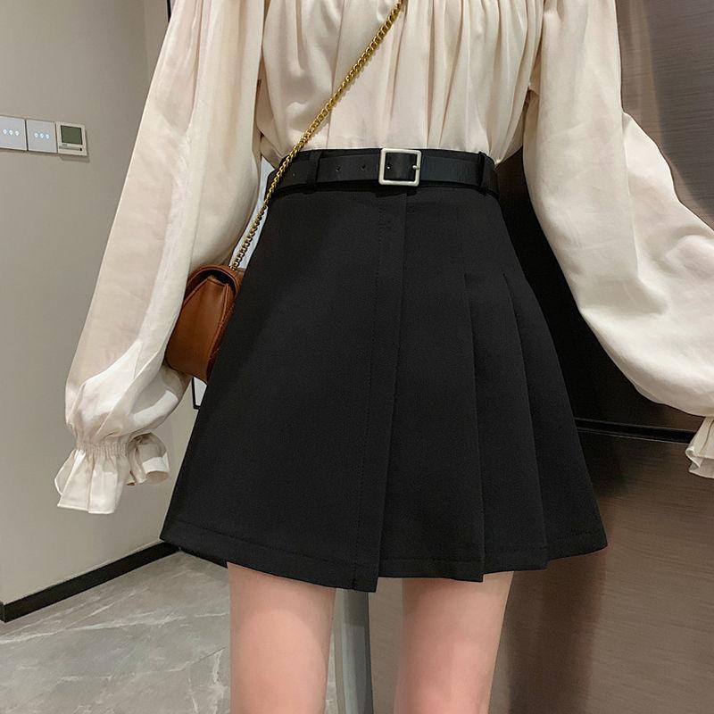 Spring ang Summer Woman Skirt Korean Style High Waist Skirt Irregular Pleated A-line Skirt For Girl