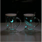 Couple Cup Creative Luminous Starry Sky Universe Office Glass Drinking Cup with Lid Spoon Cup Personality Trend