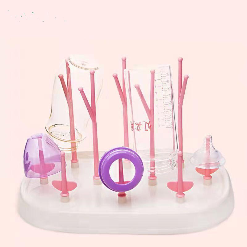 Baby Bottle Dryer Rack Simple Tree Shape Cleaning Drying Rack Shelf Kitchen Feeding Holder Tool