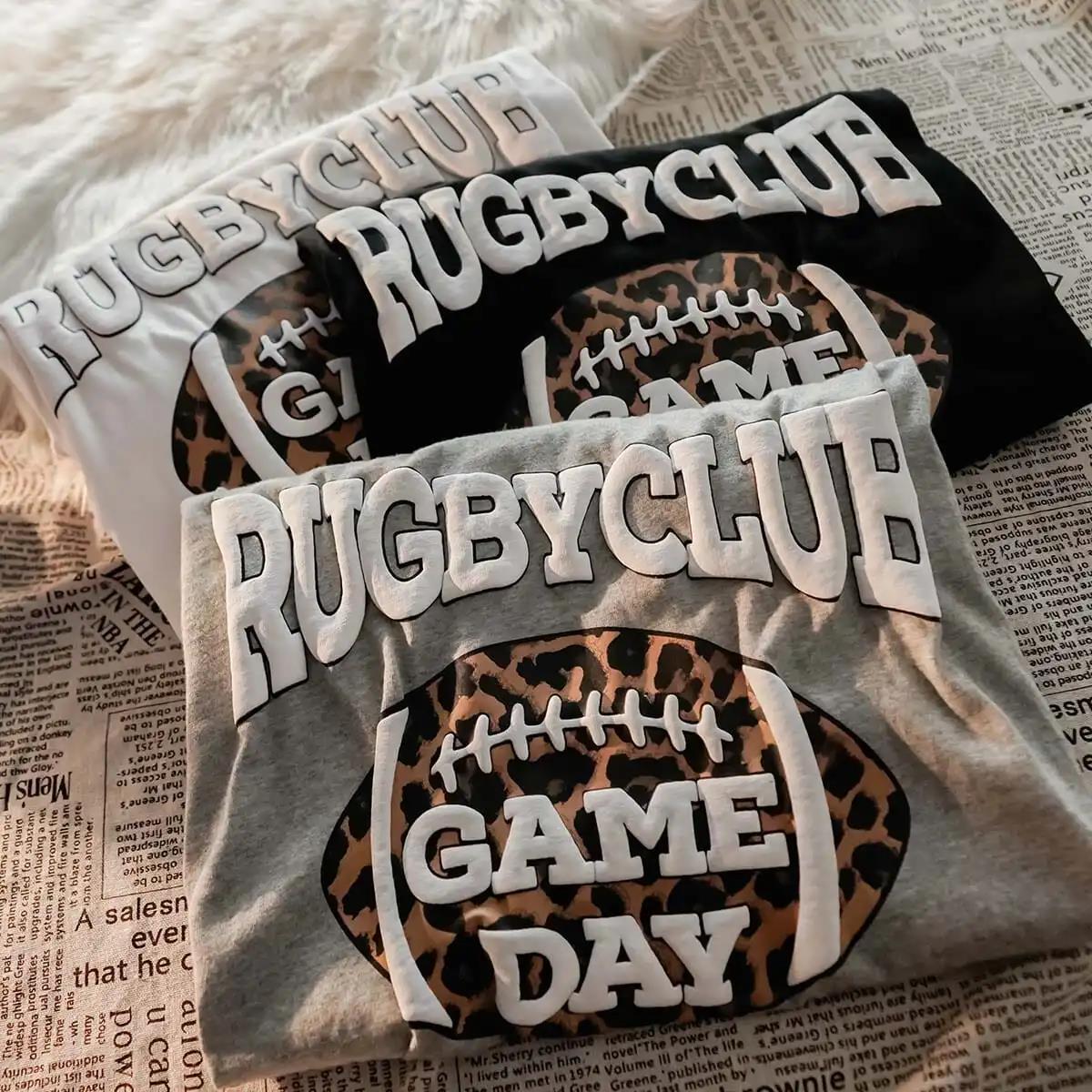 Women Summer Short Sleeve Hip Hop Leopard Print T-shirt Vintage Loose Round Collar Streetwear Cool T-shirt