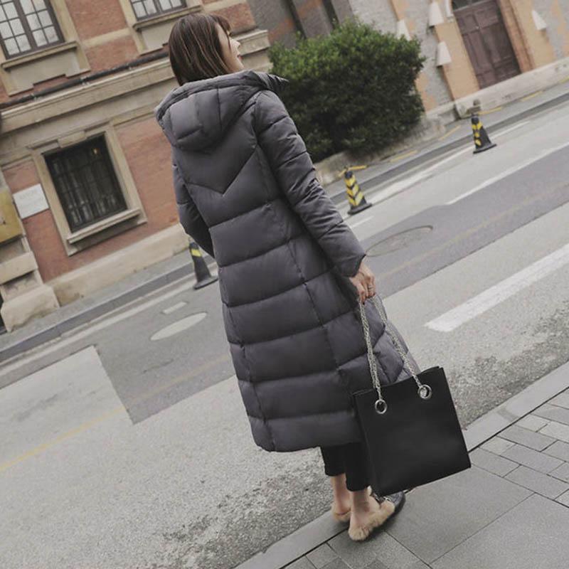 Women's Winter Cotton-padded Jacket Long Section Over The Knee Thick Slim-fitting Warm Cotton-padded Jacket