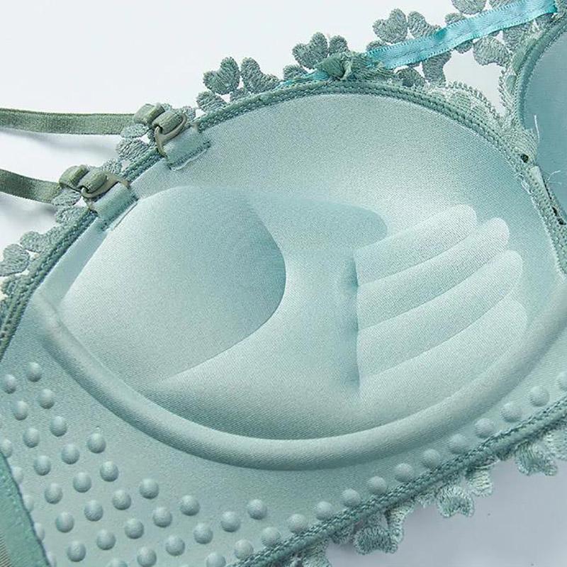 Sexy Lace Lace Push Up Support No Steel Ring Adjustable Adjustable Women's Lingerie Bra