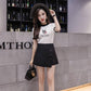 Pofulove Women High Waist Slim Chiffon Skirt Pants Anti-light Bag Hip Skirts A-line Skirt Shorts