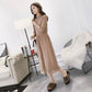 Knitted Long Lace Thick Sweater Dress Large Size Women Over Knee Loose Bottoming Knitwear
