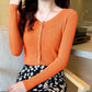 Spring and Autumn Fake Cardigan Sweater Ladies Thin Knit Sweater Slim All-match V-neck Bottom Shirt Long Sleeve Trend