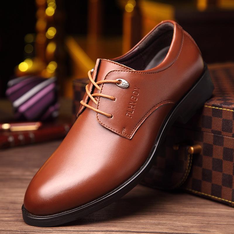Pair of Shoes Men Pointed Toe Slip on Dress Oxford Leather Luxury Wedding Shoes