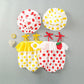 Newborn Infant Baby Girls Clothes Straps Strawberry Print Romper Sunsuit Hat Bodysuit Romper Baby Babykleding