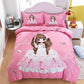 Cartoon Children's Big Version of The Flower Skin Four-piece Set Thick Grinding Princess Windbedding