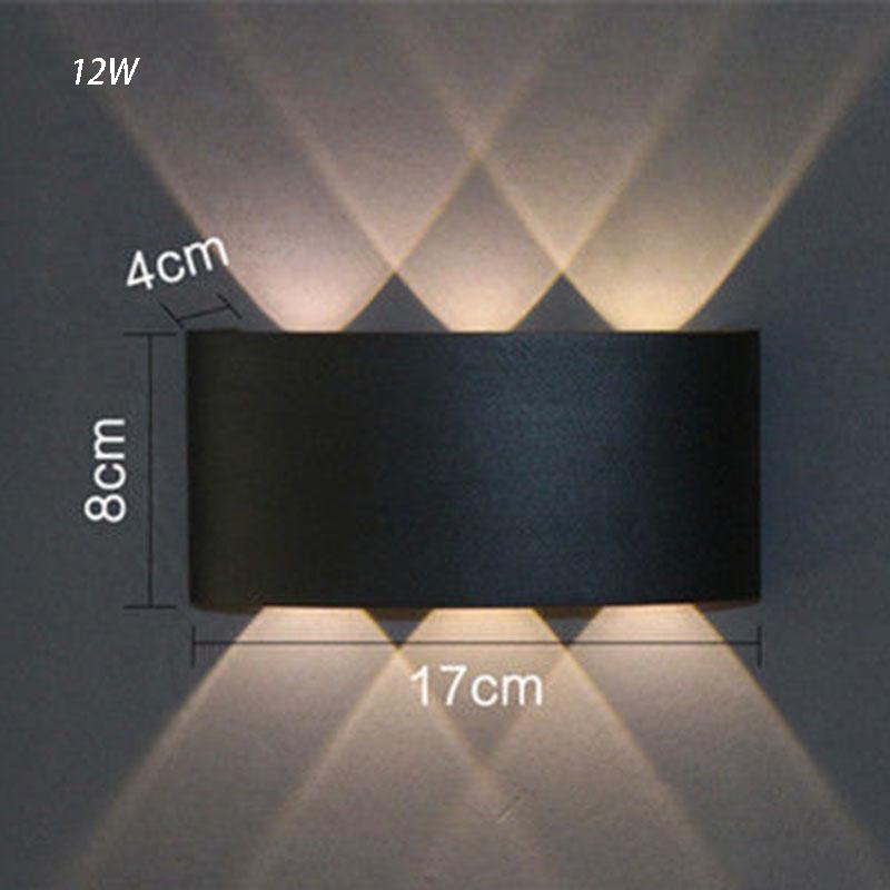 Nordic Led Wall Lamp Aluminum Outdoor Indoor White Black Stairs Bedroom Bedside Bathroom wall Light
