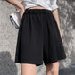 Summer Shorts Women's Loose Bottoming Five-point High-waisted A-line Trousers Outside Wear Thin Large Size Wide-leg Pants