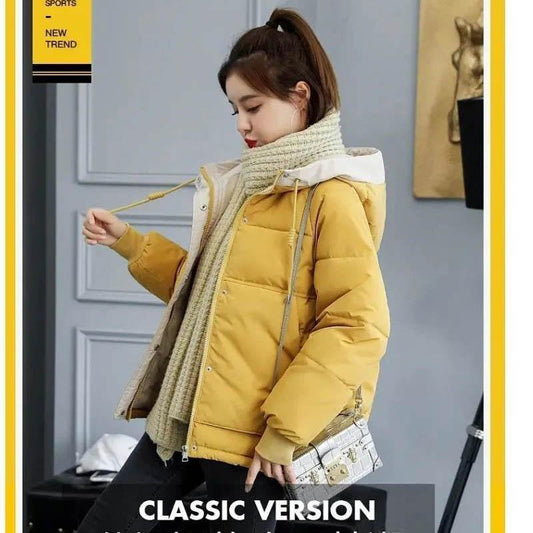 Down Padded Jacket Female Winter Student Korean Version of Bread Jacket Short Padded Jacket Loose Thick Padded Jacket