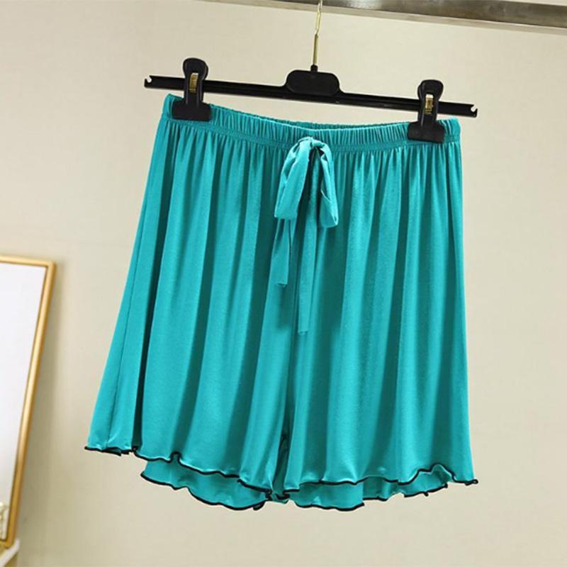 Loose Home Shorts Women's Solid Color Large Size Pants Outer Wear Casual Pants Ice Silk Summer Five-point Pants