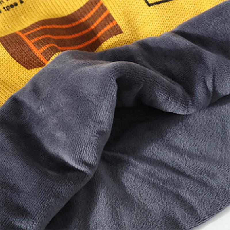 Winter Plus Velvet Thick Men's Sweatshirts Korean Casual Pullover Loose Warm Sweater Youth Sweater