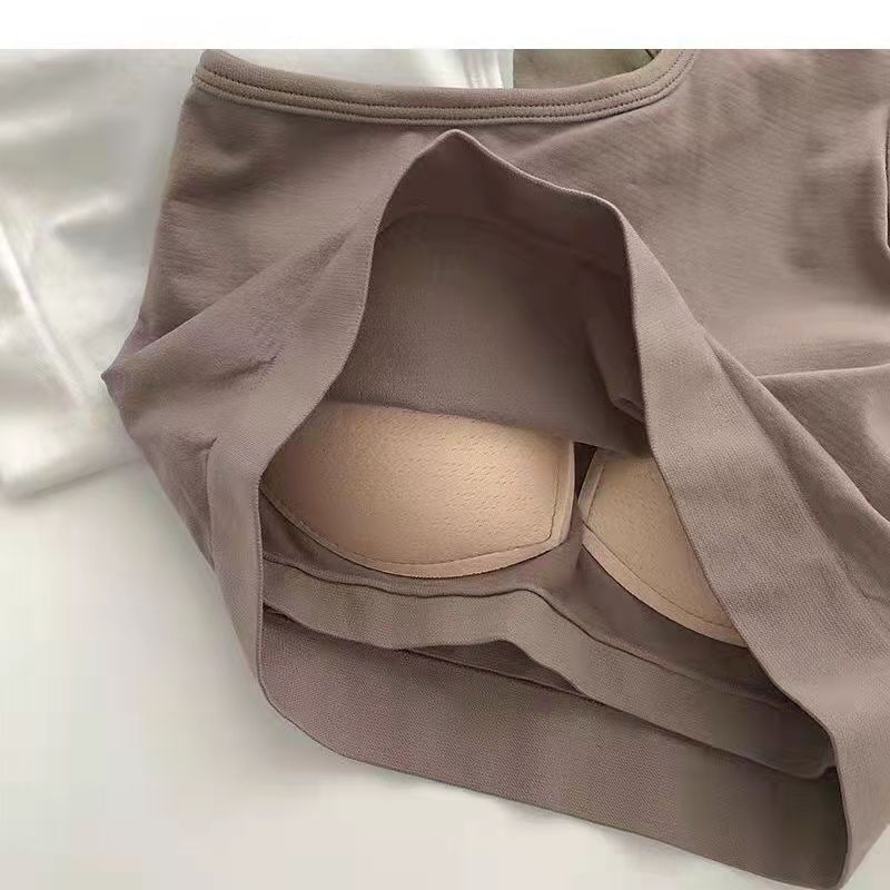 Half Turtleneck Sling Girl Sexy Vest Female with Chest Pad Outside Wear Inside Wear-proof Slim Top Wrap Chest Lingerie Yoga Fitness Sport Bar
