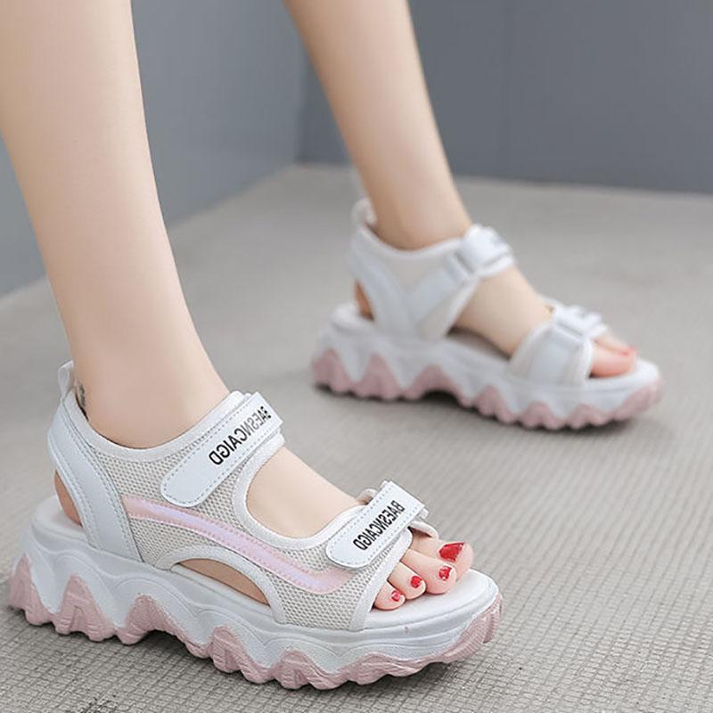 Summer Thick-soled Sports Sandals for Female Students Flat-bottomed All-match Sandals