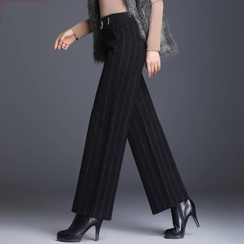 Wide-leg Pants Women's High-waisted Thin Drape Large Size Straight Loose Suit Casual Trousers