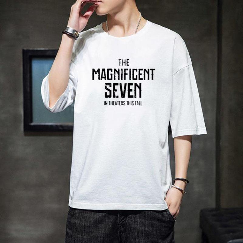 T-shirt for Men Korean Trendy Monogram Print Tees Summer O-neck Short Sleeve Thin Shirt Soft Casual Loose Pullover for Youth
