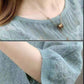 Spring and Summer Women's Round Neck Fashion Loose Knitted Bottoming Shirt Top Thin Hollow Short-sleeved T-shirt