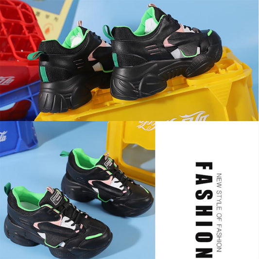 Small Taller Sports Shoes Spring Net Red Women's Shoes Breathable Platform Sneakers