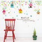[Wall sticker ]Colorful House Flower Wall Stickers For Kids Rooms Baby Room Nursery Kitchen Living R