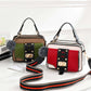 Fashion Women Contrast Color Shoulder Bag Messenger Crossbody Bag Wide Chain Handbag