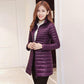 Winter Women Ultralight Thin Down Jacket White Duck Down Jackets Long Sleeve Warm Coat Parka Female Portable Outwear