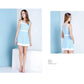 Pofulove Summer Women Round Neck Slim Temperament Short Dress Sleeveless A-Line Dress
